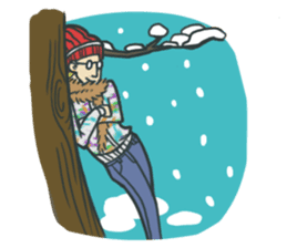 Johnny the weird winter hat sticker #15112557