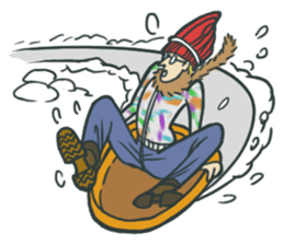 Johnny the weird winter hat sticker #15112560