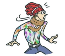 Johnny the weird winter hat sticker #15112565