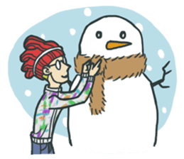Johnny the weird winter hat sticker #15112566