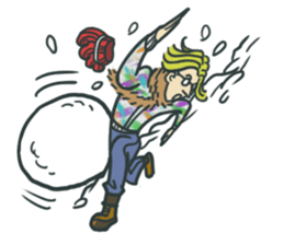 Johnny the weird winter hat sticker #15112568