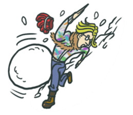 Johnny the weird winter hat sticker #15112568