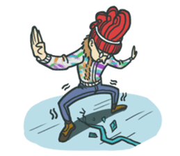 Johnny the weird winter hat sticker #15112571