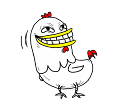 crazy Chicken hahaha sticker #15113632