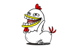 crazy Chicken hahaha sticker #15113638