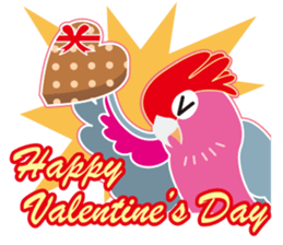 Valentine.Pretty pink Galah sticker #15113724