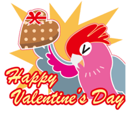 Valentine.Pretty pink Galah sticker #15113724