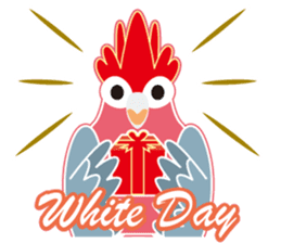 Valentine.Pretty pink Galah sticker #15113732