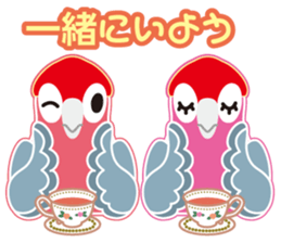 Valentine.Pretty pink Galah sticker #15113735