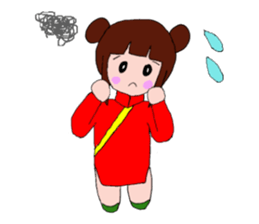 Qipao girl sticker #15114512