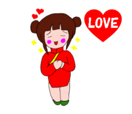 Qipao girl sticker #15114520