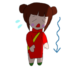 Qipao girl sticker #15114536