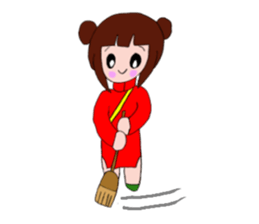 Qipao girl sticker #15114546