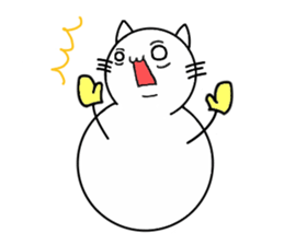 The name of a snowman's cat is a kotatsu sticker #15114668