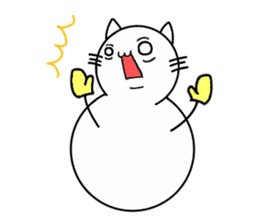 The name of a snowman's cat is a kotatsu sticker #15114668
