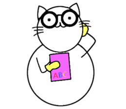 The name of a snowman's cat is a kotatsu sticker #15114698