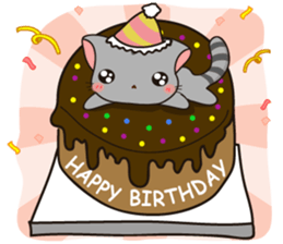 Cute gray kitten-niki sticker #15114741