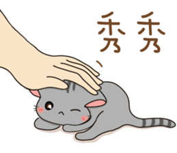 Cute gray kitten-niki sticker #15114746