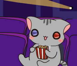 Cute gray kitten-niki sticker #15114749