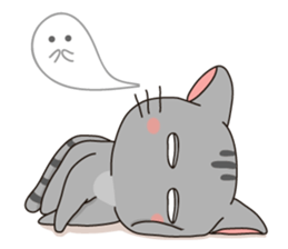 Cute gray kitten-niki sticker #15114750