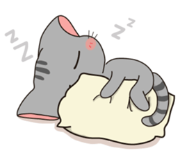 Cute gray kitten-niki sticker #15114753