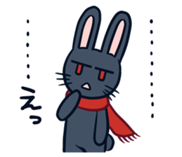 A negative rabbit and positive cat sticker #15114756