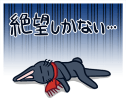 A negative rabbit and positive cat sticker #15114757