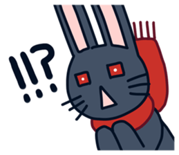 A negative rabbit and positive cat sticker #15114767