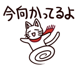 A negative rabbit and positive cat sticker #15114782