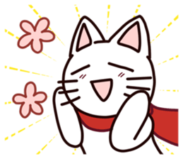 A negative rabbit and positive cat sticker #15114789