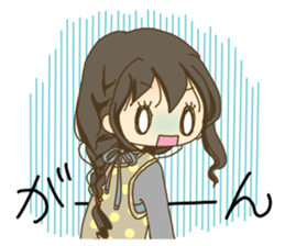 kochi hataben girl-two sticker #15118941
