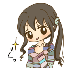 kochi hataben girl-two sticker #15118944