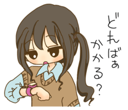 kochi hataben girl-two sticker #15118950