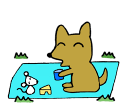 Melon the dog 4 (spring) sticker #15119145