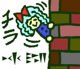 Cuneiform shaped letters and Japanese sticker #15121072