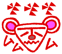 Cuneiform shaped letters and Japanese sticker #15121100