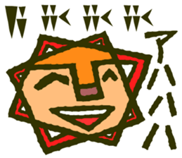 Cuneiform shaped letters and Japanese sticker #15121101