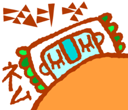 Cuneiform shaped letters and Japanese sticker #15121106