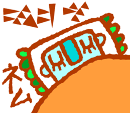 Cuneiform shaped letters and Japanese sticker #15121106