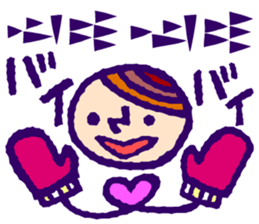 Cuneiform shaped letters and Japanese sticker #15121107