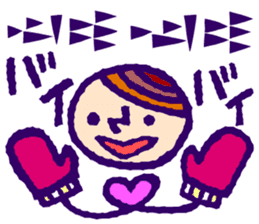 Cuneiform shaped letters and Japanese sticker #15121107