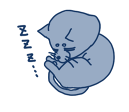 blue cat in japan sticker #15121238