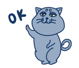 blue cat in japan sticker #15121242