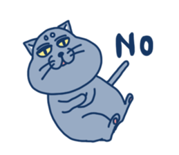 blue cat in japan sticker #15121243