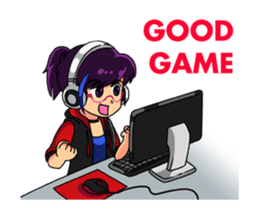 Cute Gamer Girl sticker #15121492