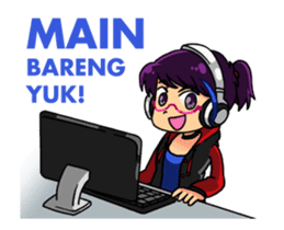 Cute Gamer Girl sticker #15121493