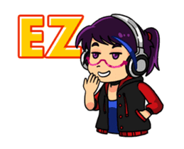 Cute Gamer Girl sticker #15121494