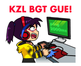 Cute Gamer Girl sticker #15121509