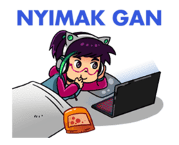 Cute Gamer Girl sticker #15121515