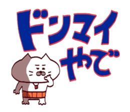 Kansai dialect Uncle cat a letter is big sticker #15122029